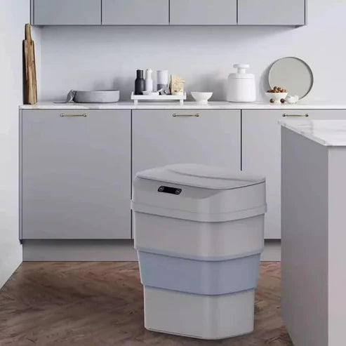 Smart Sensor Folding Infrared Trash Can مستشعر ذكي قابل للطي يعمل بالأشعة تحت الحمراء