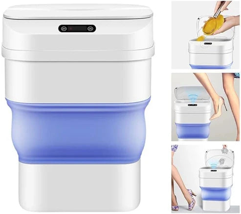 Smart Sensor Folding Infrared Trash Can مستشعر ذكي قابل للطي يعمل بالأشعة تحت الحمراء